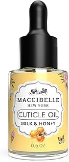 Maccibelle Cuticle Oil 0.5 oz - Heals Dry Cracked Cuticles (Milk and Honey, 0.5 Fl Oz)