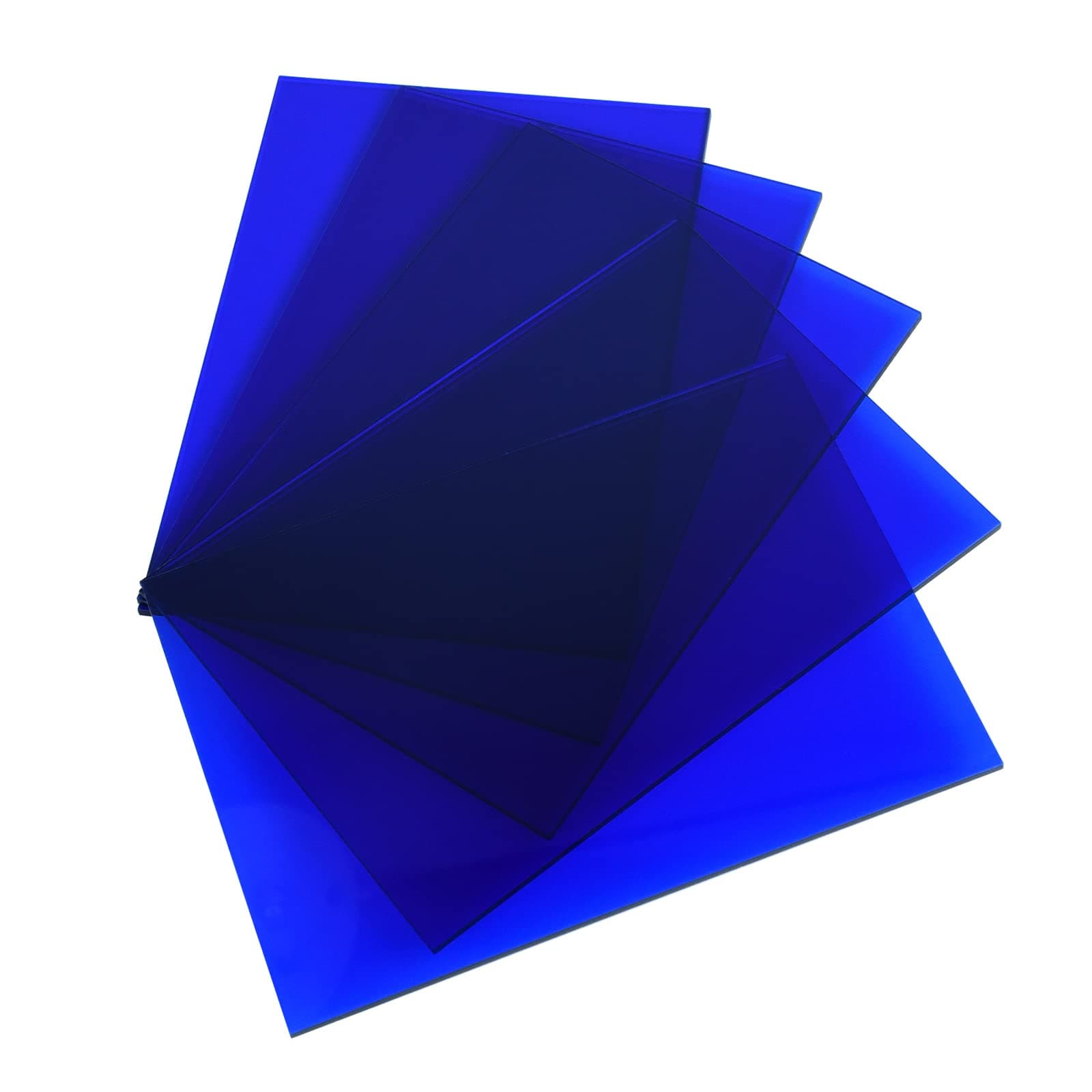 5 Pack Acrylic Sheet Blue Translucent Colored Transparent Sheets Easy to Cut for DIY Art Projects,Crafting,Display Project,Signs,Painting,Laser Cutting Plastic Plexiglass Panel 8x12 2.8mm Thick