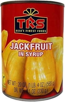 Jackfruit In Syrup - TRS, Canned Jackfruit, Ready To Eat, Jackfruit Chunks Used In Both Sweet And Savory Dishes, Indian Origin-565G (Pack Of 1)
