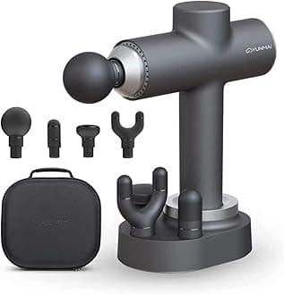 YUNMAI Massage Gun for Athletes, Deep Tissue Percussion Muscle Massager for Pain Relief, Handheld Electric Body Massager Sports Drill Portable Super Quiet with Charging Base, 2 Mode