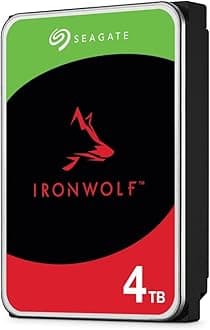 Seagate IronWolf 4 TB NAS Internal Hard Drive HDD – CMR 3.5 Inch SATA 6 Gb/s 5,400 RPM 256 MB Cache for RAID Network Attached Storage, Rescue Services (ST4000VN006)