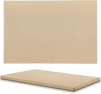 Unicook Large Pizza Stone for Oven 20 Inch, Rectangular Baking Stone 20" x 13.5" x 0.6", Heavy Duty Cordierite Bread Pan, Thermal Shock Resistant, Ideal for Baking Large or 2 Personal Pizzas