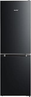 COMFEE' RCB169BL2UK(E) 174 Litre Freestanding Fridge Freezer, Low Frost, Adjustable thermostat, Energy Saving LED lights, Reversible Door Hinge, Low Noise- Black