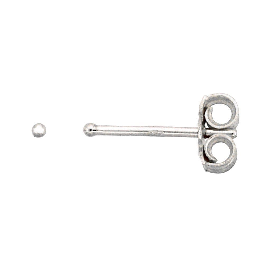Sterling Silver Very Tiny 1mm Ball Stud Earrings/Nose Studs for Women & Teens 1/32 inch