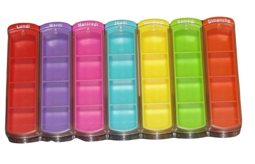 Mininizer Weekly Tablet/Pill Dispenser Colour Coded Rack