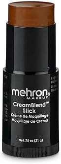 Mehron CreamBlend Stick Makeup, Stick .75 oz (21 g), Dark 3