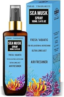 Parag Fragrances Natural Room Perfume Spray/Air Freshener (Long Lasting and Made With Natural Essential Oils) 100ml (Sea Musk)