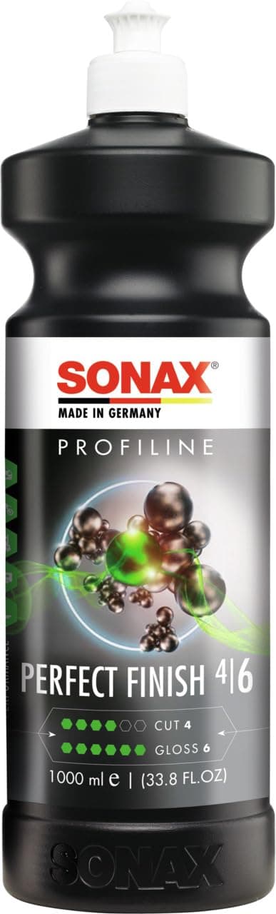 SONAX PROFILINE Perfectfinish (1 Litre) - High Gloss Polish for Slightly Scratched or Pre-polished Paintwork. Produces Hologram-free Finishes | Item No. 02243000