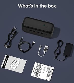 Phomemo Bluetooth Shipping Label Printer 4x6, 2024 Upgrade Desktop Thermal Label Printer for Small Business/Shipping Packages/Office/Home, Widely for Amazon, Ebay, Shopify, Etsy, UPS, FedEx - Black