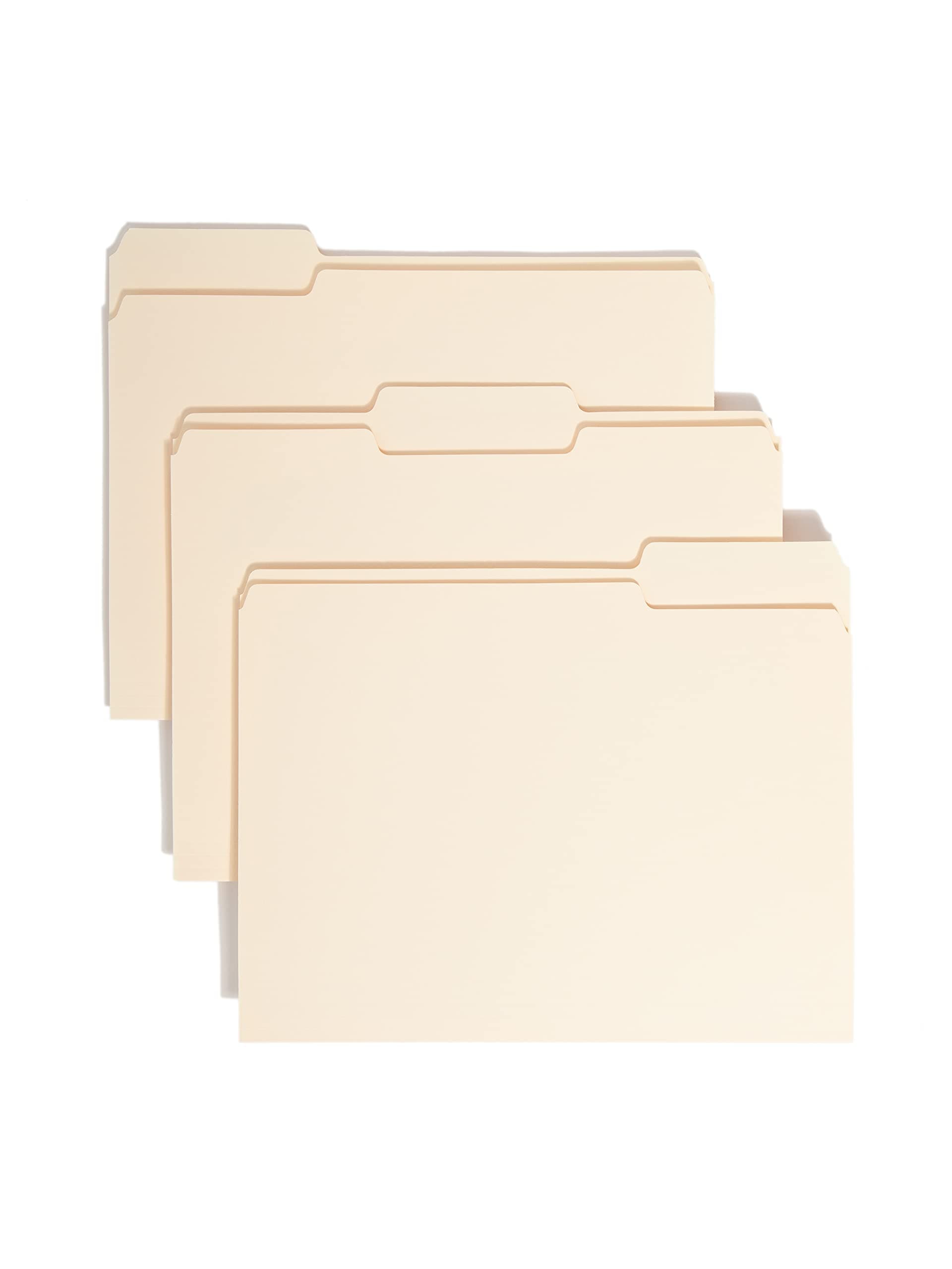 Smead File Folder, 1/3-Cut Tab, Assorted Positions, Letter Size, Manila, 24 per Pack (11928)