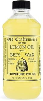 Old Craftsmen's Lemon Oil with Bees Wax Wood Furniture Polish 8oz