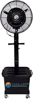 - Cool-Off™ 10 Gallon water tank Tropic Breeze Portable Misting Fan with 90 Degree Oscillation (Midnight Black)
