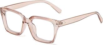 EYLRIM Classic Thick Square Frame Clear Lens Glasses for Women Men Non Prescription Eyeglasses