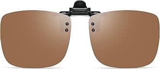 Polarized Clip-on Flip Up Metal Clip Rimless Sunglasses for Prescription Glasses