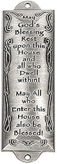 Bless This House Pewter Mezuzah Plaque by cellcasesandwigs
