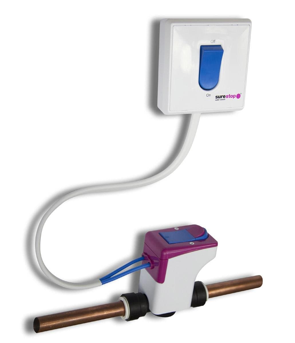 SS/22/RPL Stopcock with Remote Switch 22mm, White