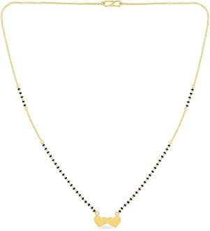 Malabar Gold & Diamonds Yellow Gold Mangalsutra for Women 22k | Gold Mangalsutra 22kt (916) BIS Hallmark Original Gold for Birthday Anniversary & Diwali Gift | Short Mangalsutra for Women Gold