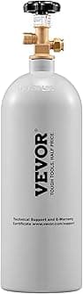VEVOR CO2 Tank, 5 lbs New Aluminum Alloy Cylinder, CO2 Air Tank with Light Gray Spray Coating, CGA320 Valve & Adjustable Pressure, DOT Approved Cylinder for Draft Beer Dispensing and Soda Maker