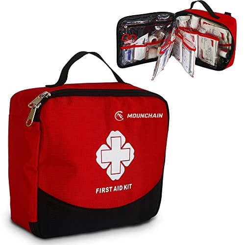 First Aid Kit - 148 Piece Aid Kit and Emergency First Aid Survival Kit for Home, Travel, Business, Camping, Sports, Emergency, Bonus Mini Travel Car First Aid Kit