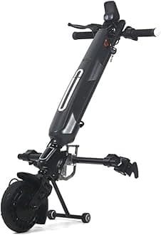 Portable Electric Handcycle Wheelchair Attachment 36V 350W Wheelchair Drive Head for Adult, Aviation Approved Attachment Handcycle with 7.8Ah Lithium