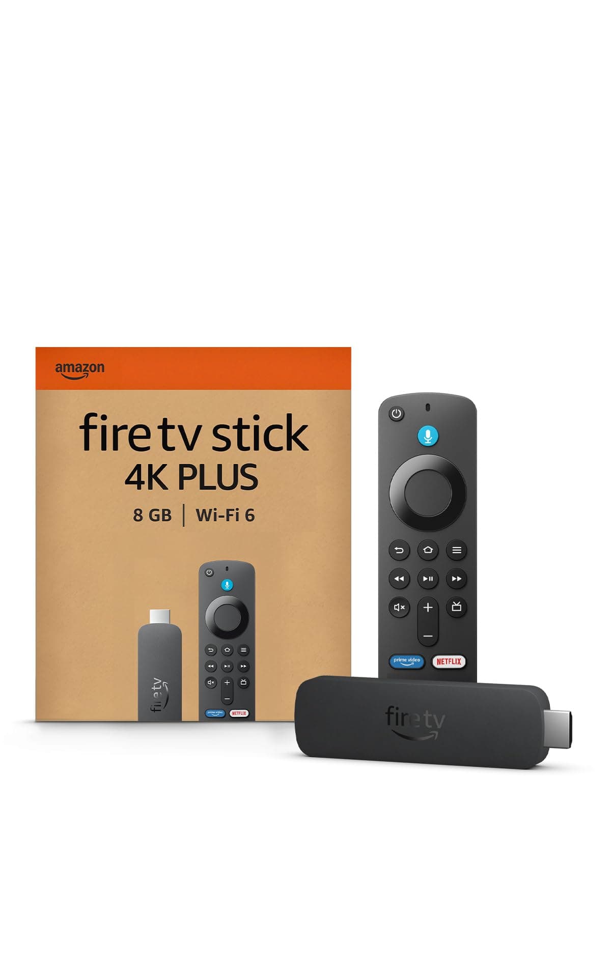 Amazon Fire TV Stick 4K Plus streaming device, supports Wi-Fi 6, Dolby Vision/Atmos, HDR10+
