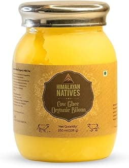 Himalayan Natives Organic Bilona Ghee 250ml | Pure Natural Healthy | Hand Churned by Bilona Method Organic Ghee.