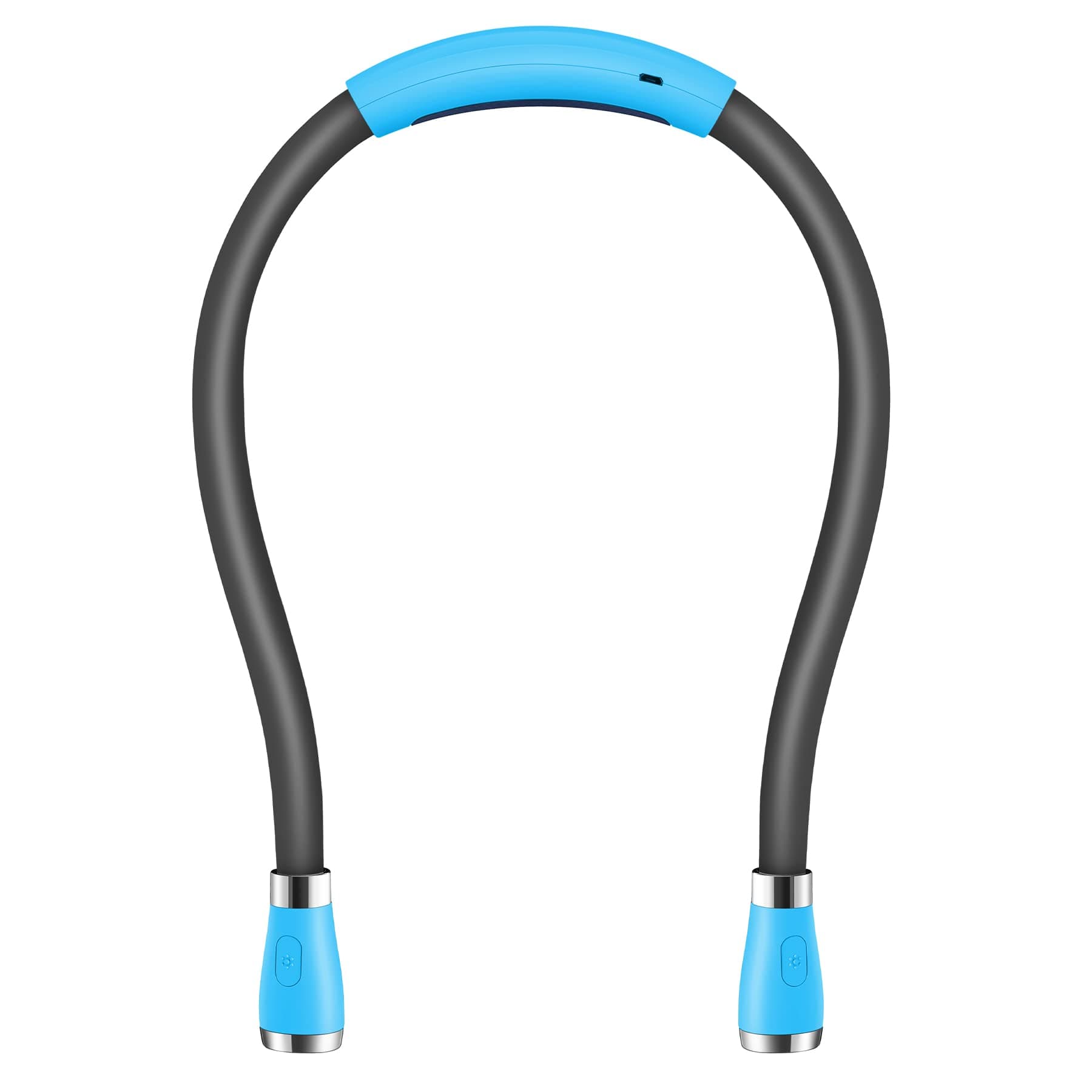 USB Rechargeable Neck Book Light for Reading in Bed, 4 LED Bulbs 4 Adjustable Brightness, Hands Free for Night Jogging or Mending Lamp (Blue)