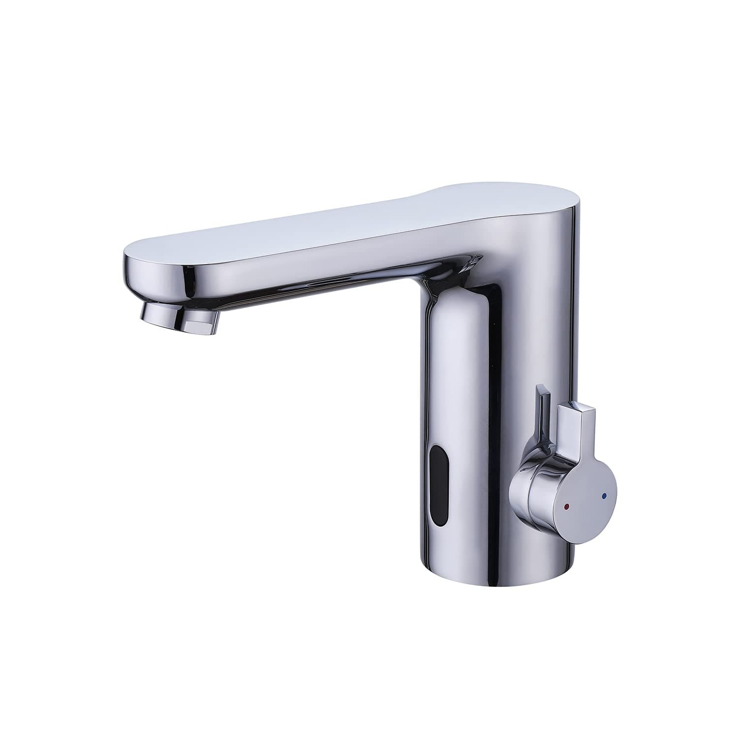 Sersor Automatic Touchless Bathroom Faucet Hot & Cold Mixer Sensor Faucet with Control Box,Genuine Brass Vanity Faucets,Hands Free Bathroom Tap(Chrome)