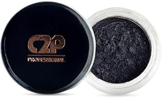 C2P Pro Eyeshadow Pigment for Eye Makeup - 2g | Long-Lasting and Highly Pigmented Loose Precious Pigments with Metallic Effect | Cosmetics For Women and Girls (Black Diamond 241, 02 Gram)