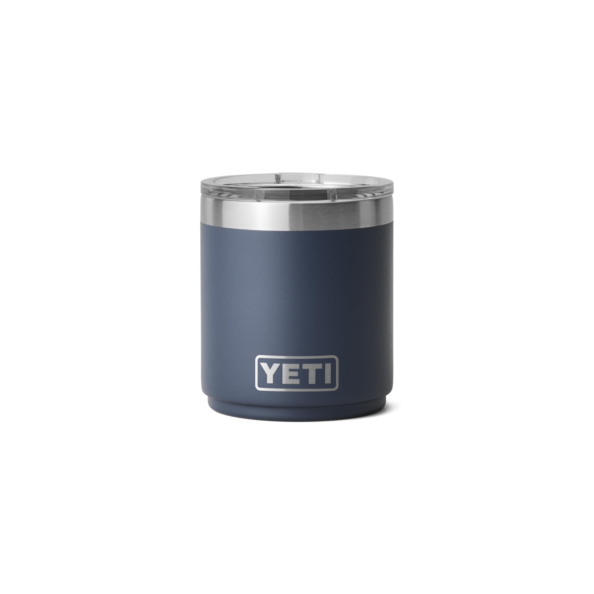 Rambler 10 oz Stackable Lowball 2.0, Vacuum Insulated, Stainless Steel with MagSlider Lid, Navy