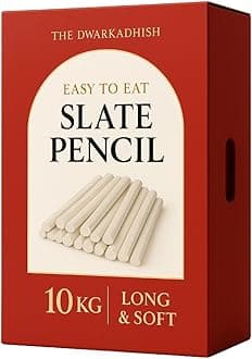 Natural Slate Pencils, White, Traditional Writing Sticks (10KG)