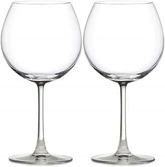 Balloon Red White Or Brandy Premium Crytal Clear Wine Glasses, 650 ML - Set of 2