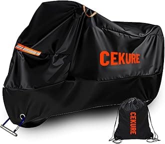 Your Ride! Heavy Duty Motorcycle Cover Waterproof Outdoor 210 Oxford Fabric with Heat Sealed Seams Ultra Waterproof Fits up to 116" All Weather Scooter Cover for Sport Bike with Carry Bag