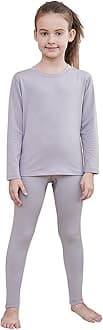 Girls Thermal Underwear Set Ultra Soft Fleece Lined Kids Long Johns Top Bottom Thermals Kids Base Layer Winter Warm