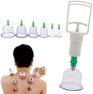 KB-01HIJAMA CUPPING KIT SET 6 PCS Vacuum Cupping Set Health Care Vacuum Cupping Portable Body Relaxation Massage Therapy Kit Cupping Cups