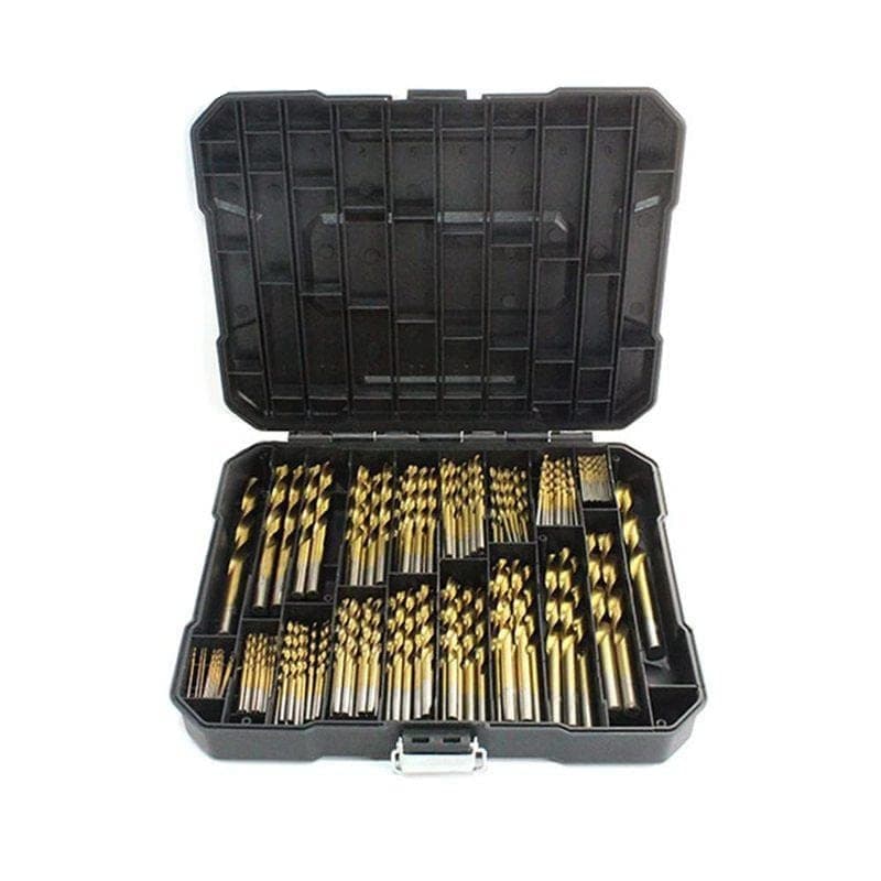 230 PCS Twist Drill Bit Set, 135° Tip & Hex Shank Jobber Twist Drill Bits Size from 1.5mm up to 10mm for Drilling in Wood/Plastic/Fiberglass (230PCS + Plastic Case)
