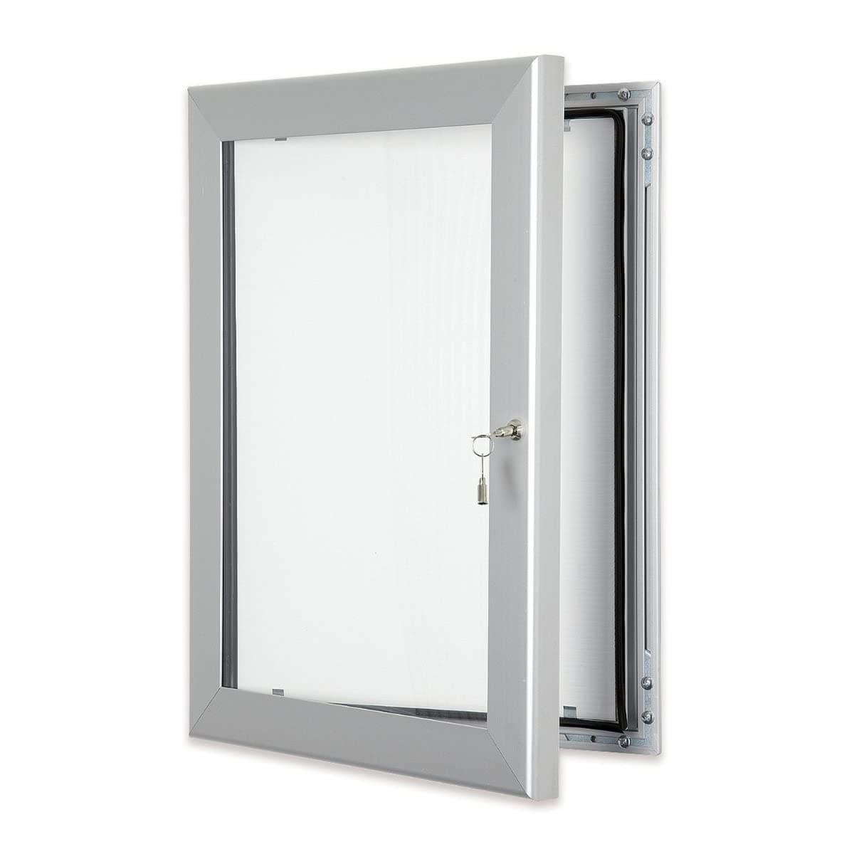 – red17: Poster Case Notice Boards - Outdoor Lockable - Silver - A1