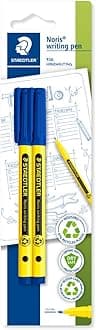 STAEDTLER 307-3 BK2 Noris Handwriting Pen - Blue (Pack of 2)