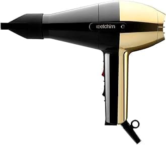 Classic 2001 Hair Dryer: Light 1875 Watt Quick Dry Professional Salon Blow Dryer, Gold/Black
