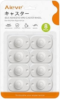 Aieve Caster Home Appliances Furniture Ball Caster Mini Caster Stick-on Caster 360 Degree Rotation Kitchen Appliances Easy Moving Furniture Self-Adhesive No Damage