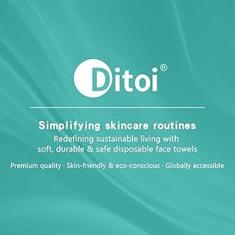 Ditoi Disposable Face Towels, Daily Facial Tissues, Super Soft and Thick Face Towels XL, Makeup Remover Dry Wipes, Facial Clean Cloths for Sensitive Skin, 10"×12" 50 Count (4 Pack)