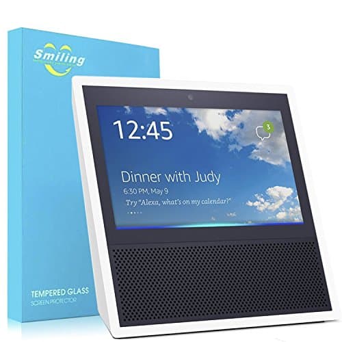 Luka Tech (2 Pack) - Full Coverage Tempered Glass High Definition Screen Protector for Amazon Echo Show 2017 with [Premium Clarity] [Anti-Scratch} [No Bubble Install] Lifetime Replacement Warranty