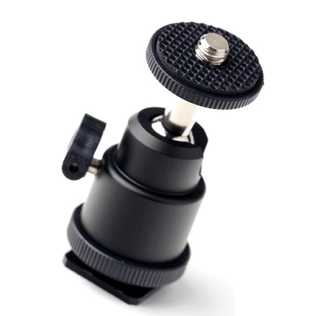 Eggsnow 1/4" Mini Ballhead Camera Ball Head Tripod Mount w/ Cold Shoe for DSLR Camera (21.5)