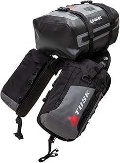 Excursion Rackless Luggage System w/Small Dry Duffel Tail Bag Standard Heat Shield Black/Grey