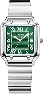 Classic Square Watches for Men with Roman Numerals Casual Watch