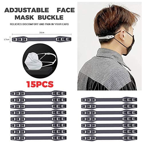 Goodtrade8 Clearance Multifunction Creative Hook,15PCS Third Gear Adjustable Anti-Slip Mask Ear Grips Extension Hook Anti-Tamper Hook Towel Buckle (Blue)