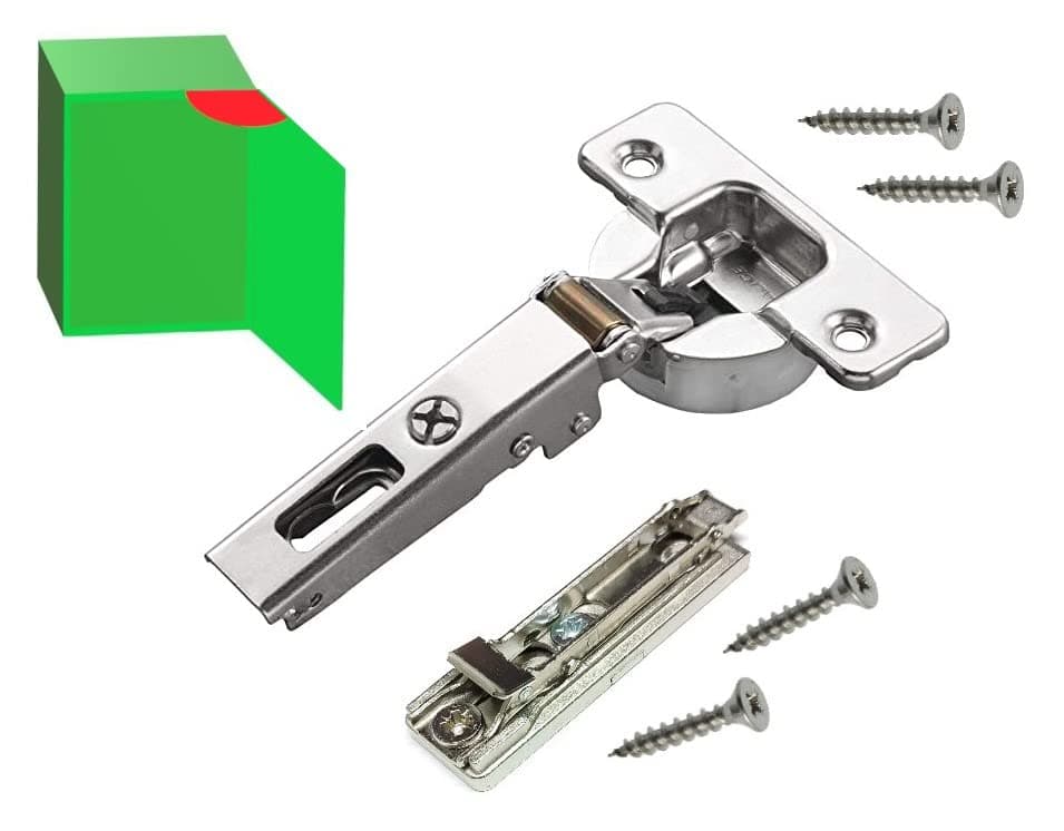 SALICE Universal Hinge with Opening 110° Standard Application (DECELERANT SILENT, NECK:0 BASE H02 V. WOOD)