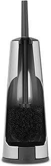 414640 Toilet Brush and Holder - Brilliant Steel, Steel/Black