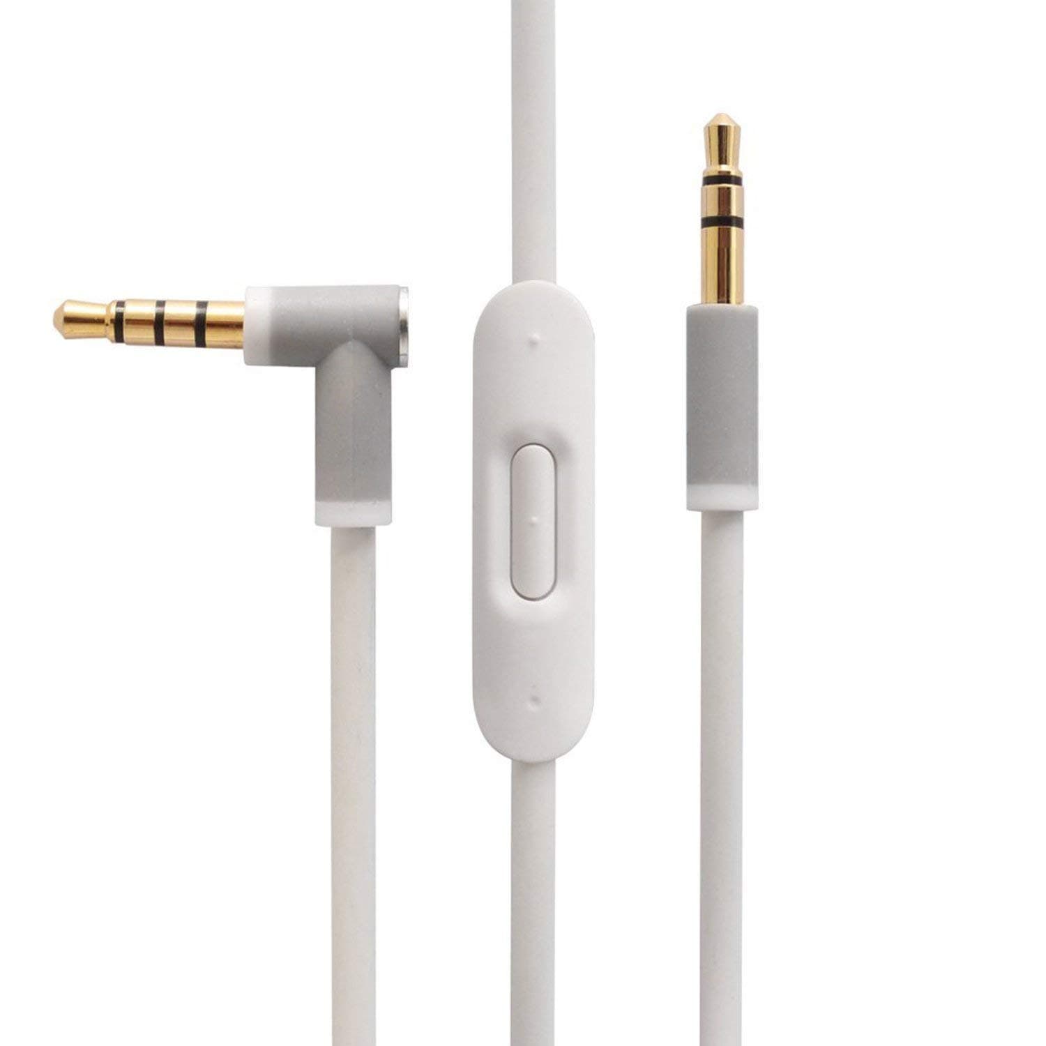 TobysomeReplacement Audio Cable Cord Wire with in-line Microphone and Control Compatible with Beats Headphones Solo, Studio, Pro, Detox, Wireless, Mixr, Executive Headphones (White)