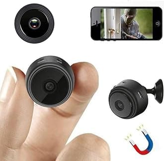 Mr Fix? Mini Wireless WiFi Security Camera | HD 1080p Indoor Video Recorder with Low Light Vision | Portable & Magnetic | Home, Office, and Baby Monitor, SD Card Not Included